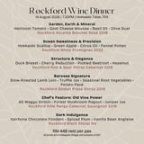 Chef's Table:  Rockford Wine Pairing Dinner