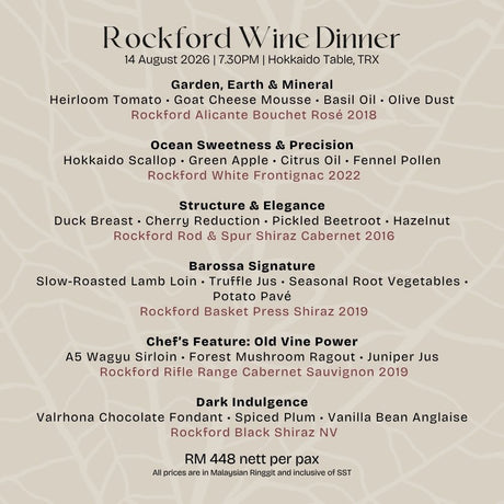 Chef's Table:  Rockford Wine Pairing Dinner