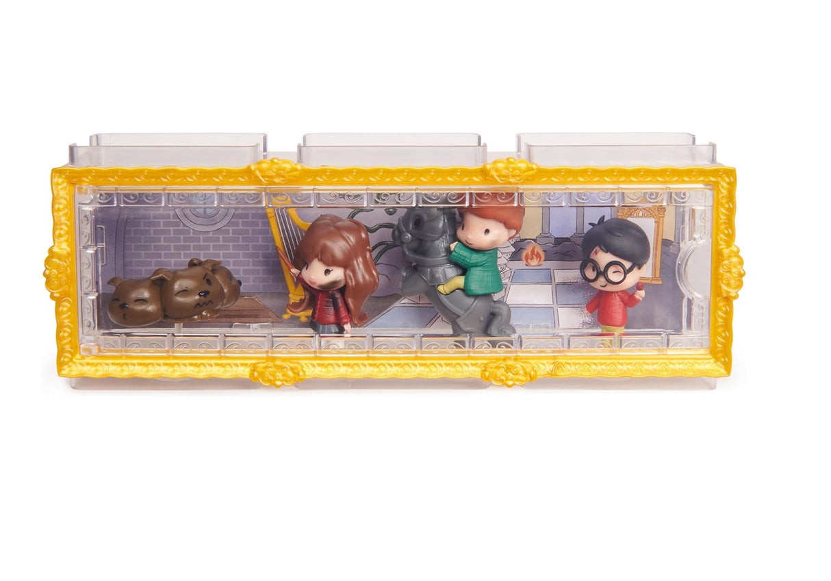 Harry Potter Micro Magical Moments Collectible Year 1 Scene Play Pack (Harry, Hermione, Ron, Fluffy)