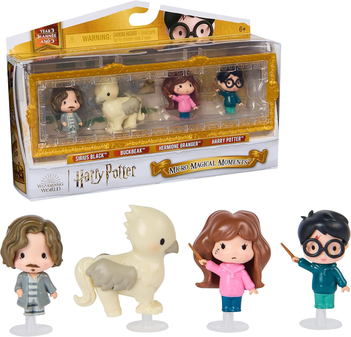 Harry Potter Micro Magical Moments Year 3 4 Pack (Harry, Hermione, Sirius and Buckbeak)