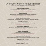 Chef's Table: Omakase Dinner with Sake Pairing