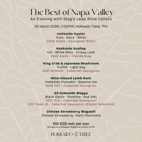 The Best of Napa Valley – Wine Pairing Dinner