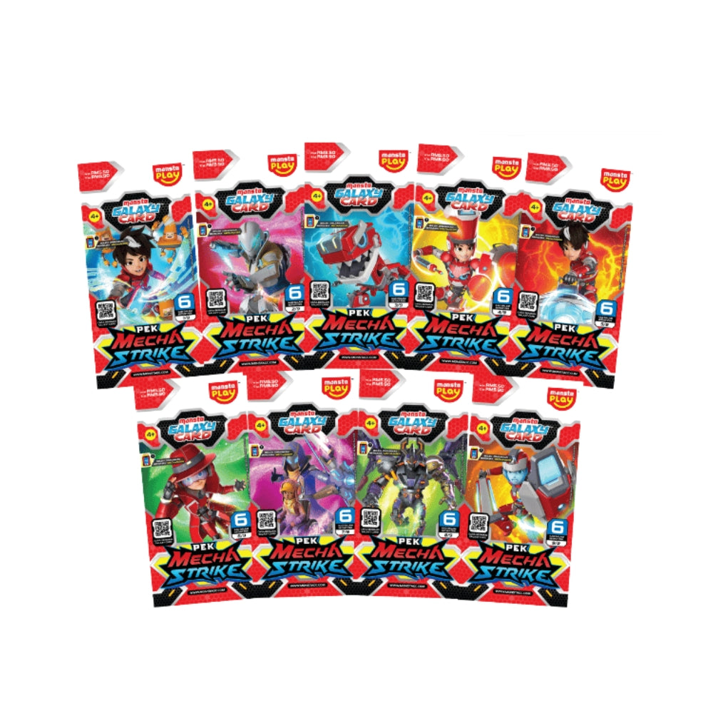 Monsta Galaxy Card : Pek Mecha Strike (1 Pek Sahaja)