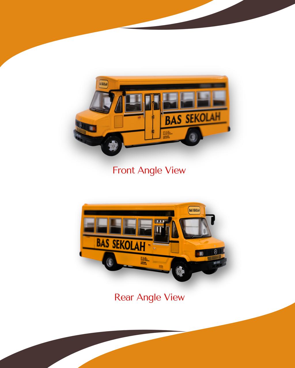 Sunway Tiny 1/64 City MY002 Die-cast Model Car Bas Sekolah - Orange