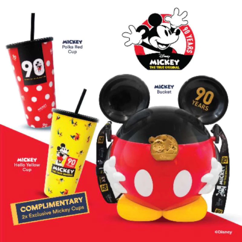 Mickey Mouse 90th Anniversary Collection - Popcorn Bucket & Reusable Straw