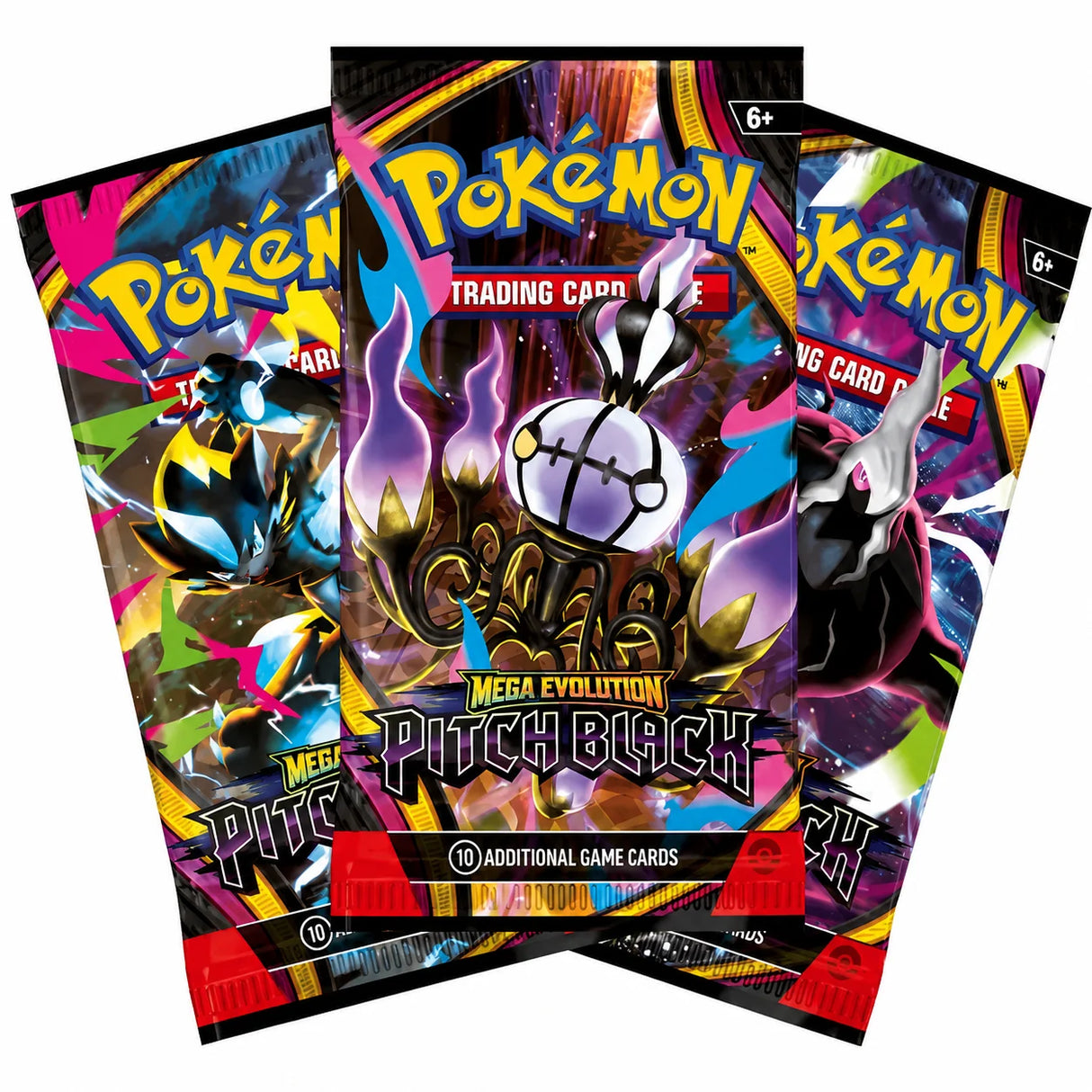 Pokémon TCG: Mega Evolution (ME05) Pitch Black - 3X Booster Packs