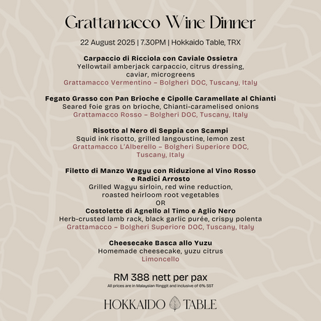 Grattamacco Wine Dinner